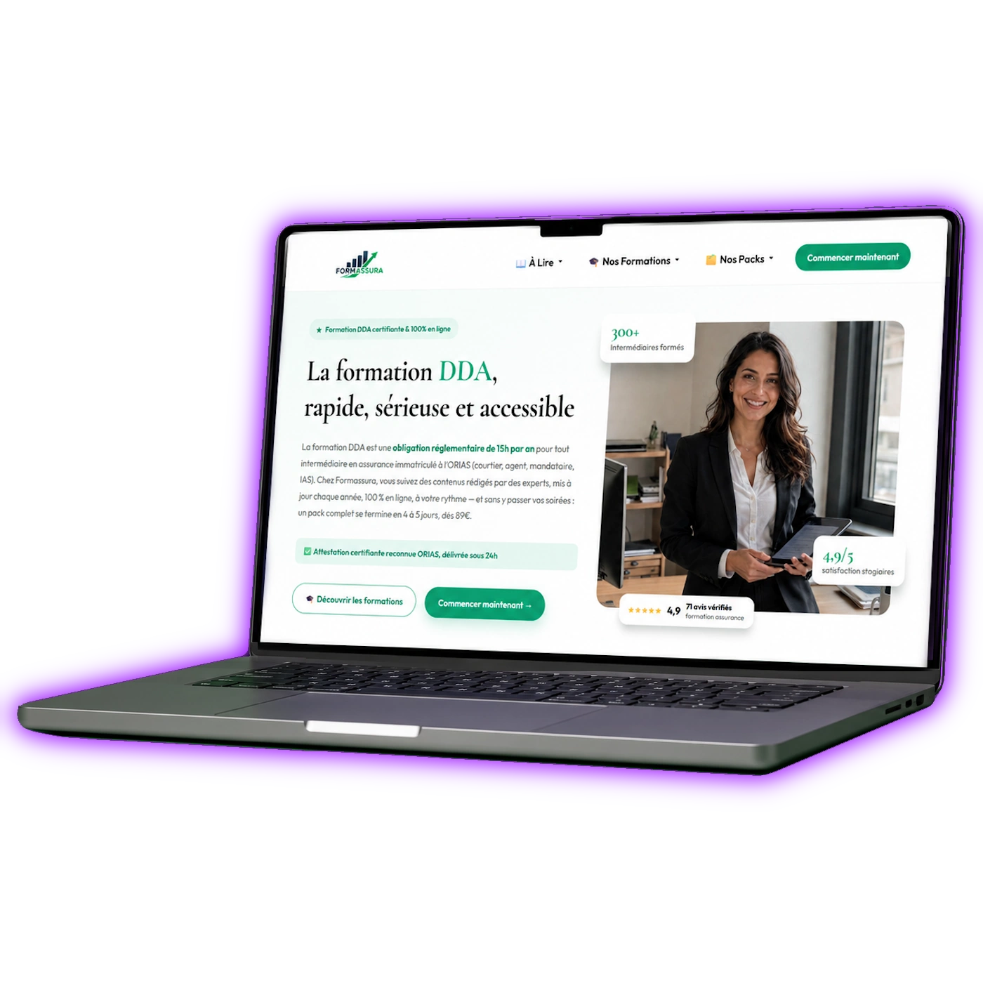 Mockup site Formassura